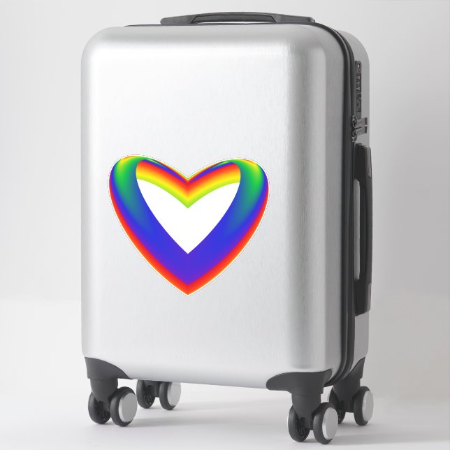 Rainbow Heart Sticker (Suitcase)