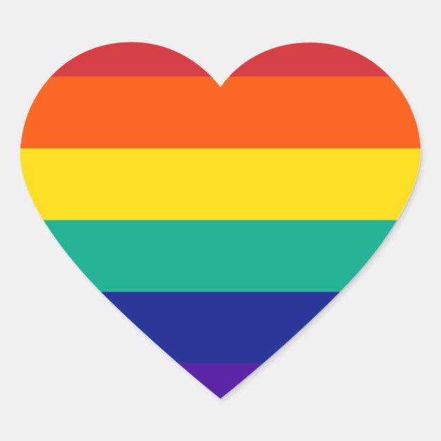 Rainbow Heart Sticker (Front)