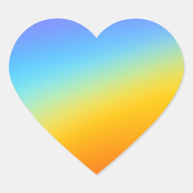 rainbow heart sticker (Front)