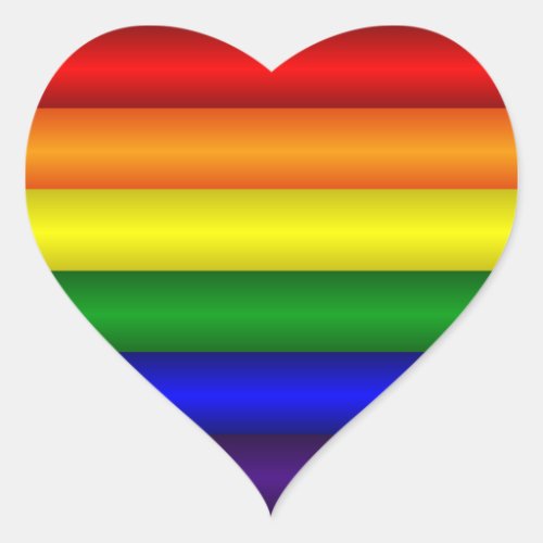 Rainbow Heart Sticker