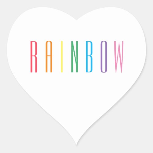 RAINBOW Heart Stickers