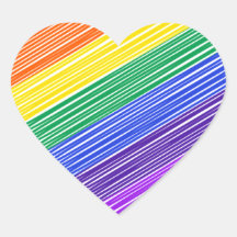 Rainbow Heart Stickers