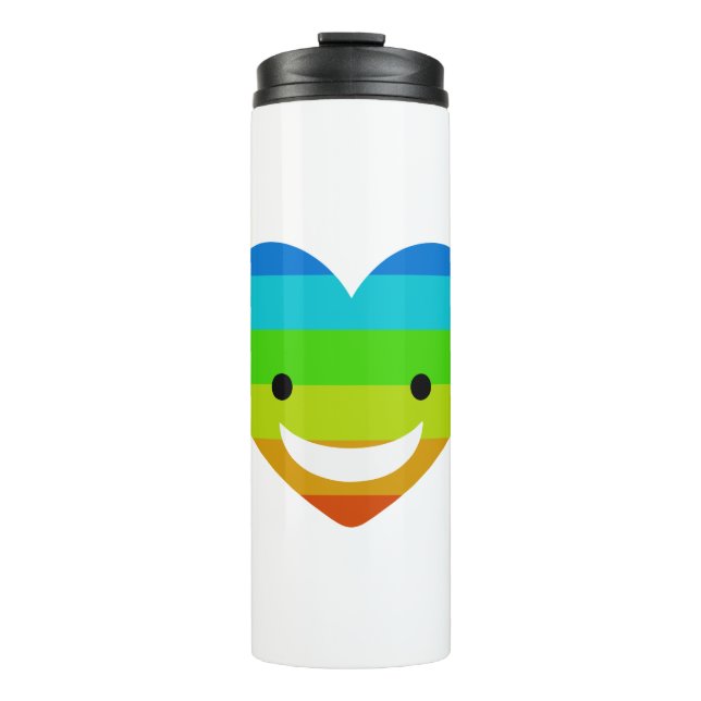 Rainbow Heart Thermal Tumbler (Front)