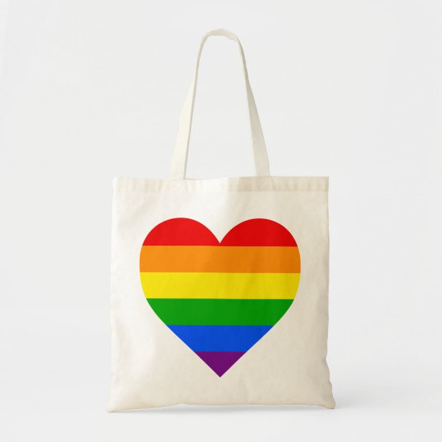 "RAINBOW HEART" TOTE BAG (Front)