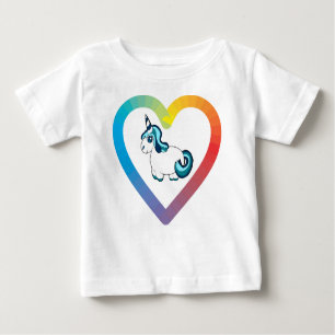 Rainbow heart unicorn baby T-Shirt