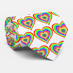 Rainbow Heart Valentine's Day Neck Tie