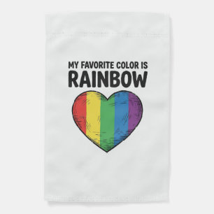 Rainbow Heart Vintage Engraving Favorite Color Shi Garden Flag