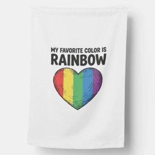 Rainbow Heart Vintage Engraving Favorite Color Shi House Flag