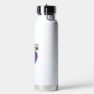 Rainbow Heart Vintage Engraving Favorite Color Shi Water Bottle