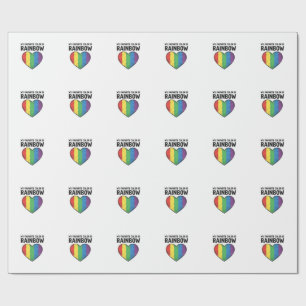 Rainbow Heart Vintage Engraving Favorite Color Shi Wrapping Paper