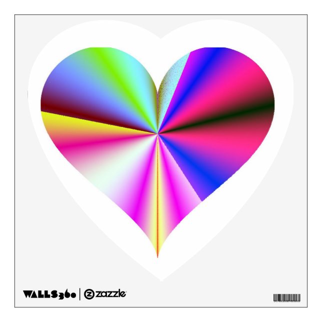 Rainbow Heart Wall Decal (Front)