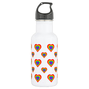 Rainbow Heart Water Bottle