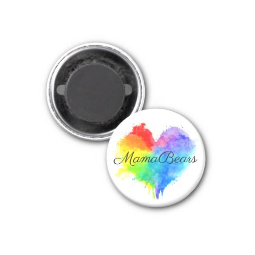 Rainbow heart with group name magnet