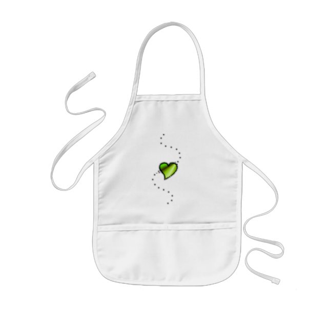 Rainbow Heart with Stars Kids' Apron (Front)