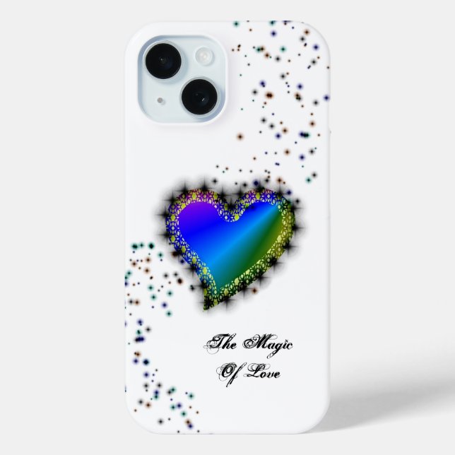 Rainbow Heart with Stars , The Magic Of Love Case-Mate iPhone Case (Back)