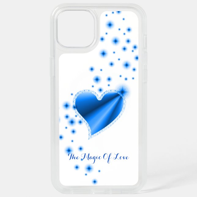 Rainbow Heart with Stars , The Magic Of Love iPhone 15 Plus Case (Back)