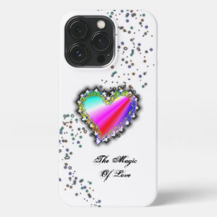 Rainbow Heart with Stars , The Magic Of Love iPhone 13 Pro Case