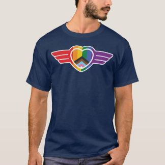 Rainbow heart with wings T-Shirt