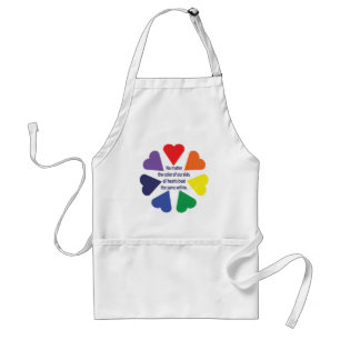 Rainbow Hearts Adult Apron