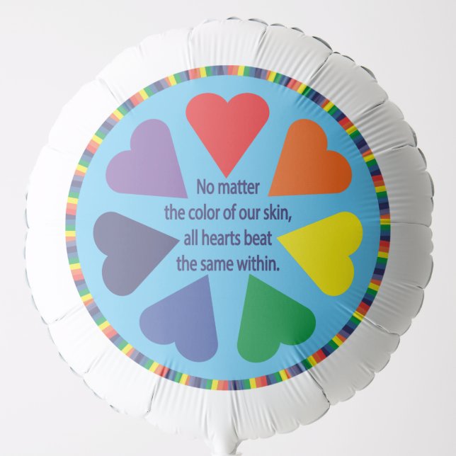 Rainbow Hearts Balloon (Front)