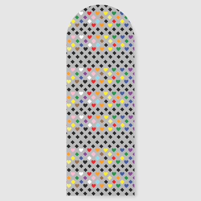 Rainbow Hearts Bookmarks (Front)