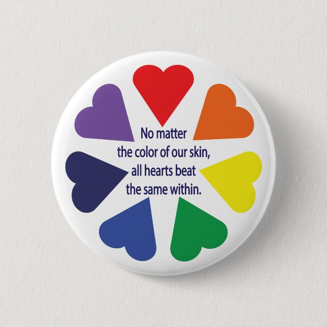 Rainbow Hearts Button (Front)