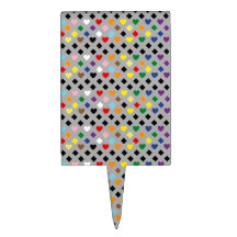 Rainbow Hearts Cake Topper