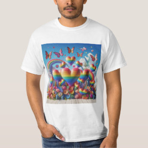 Rainbow Hearts: Celebrating LGBTQ Pride T-Shirt