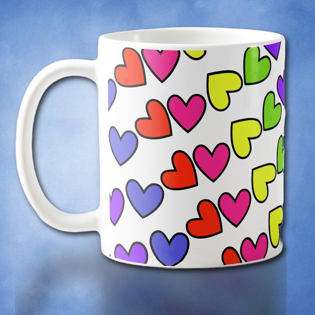 Rainbow Hearts Coffee Mug (Creator Uploaded)