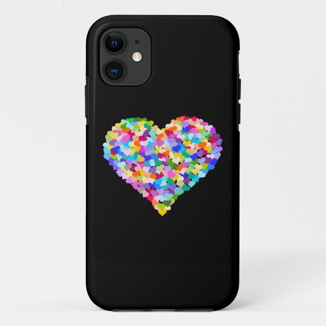 Rainbow Hearts Confetti Case-Mate iPhone Case (Back)