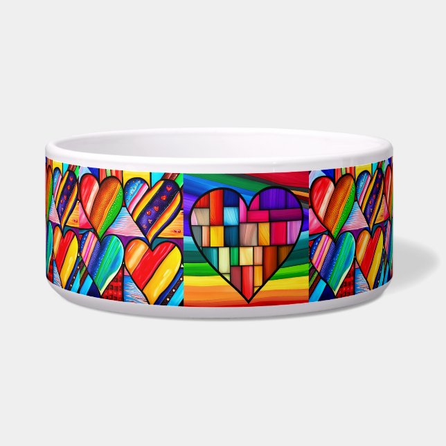 Rainbow Hearts Delight: Love-Filled  Bowl (Right)