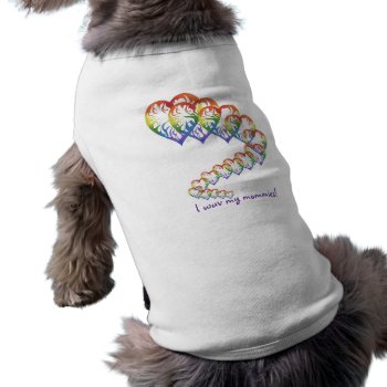Rainbow Hearts Descending Tee by Lyreck at Zazzle