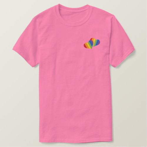 Rainbow Hearts Embroidered Polo Shirt