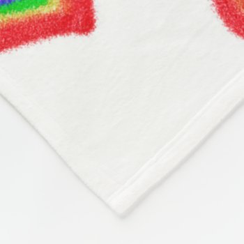 Rainbow Hearts Fleece Blanket by SPKCreative at Zazzle