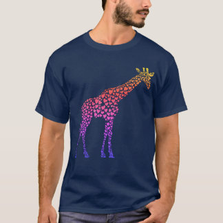Rainbow Hearts Giraffe T-Shirt