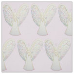 Rainbow Hearts Guardian Angel Art Fabric Material