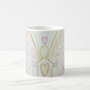 Rainbow Hearts Guardian Angel Coffee Cup or Mug