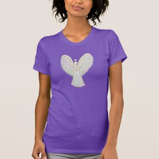 Rainbow Hearts Guardian Angel Custom Art T-Shirt