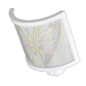 Rainbow Hearts Guardian Angel Night Light Lamp (Angled)