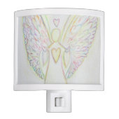 Rainbow Hearts Guardian Angel Night Light Lamp (Front)