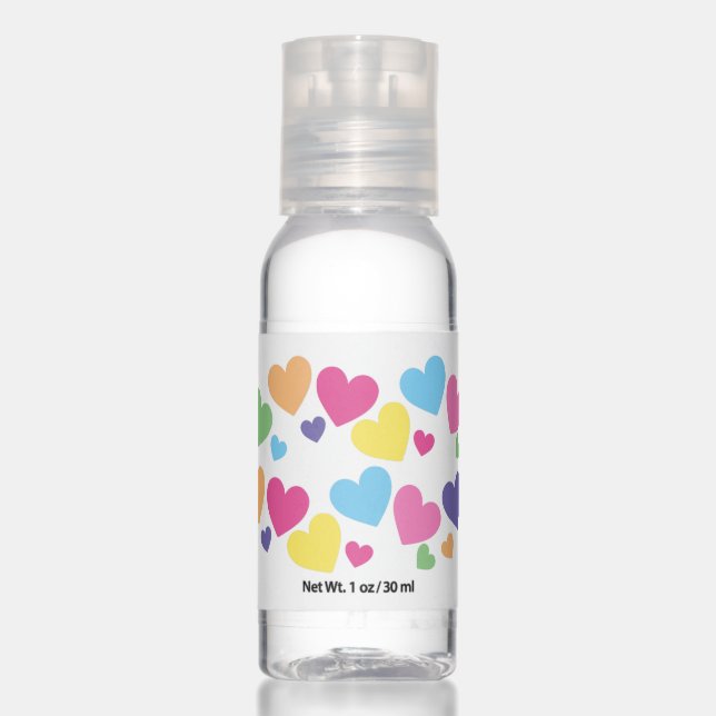Rainbow Hearts Hand Sanitizer (Front)