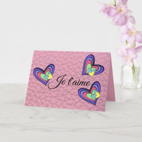 Rainbow Hearts I Love You Card