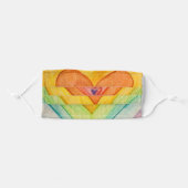 Rainbow Hearts Inspirational Art Custom Face Masks (Front, Folded)