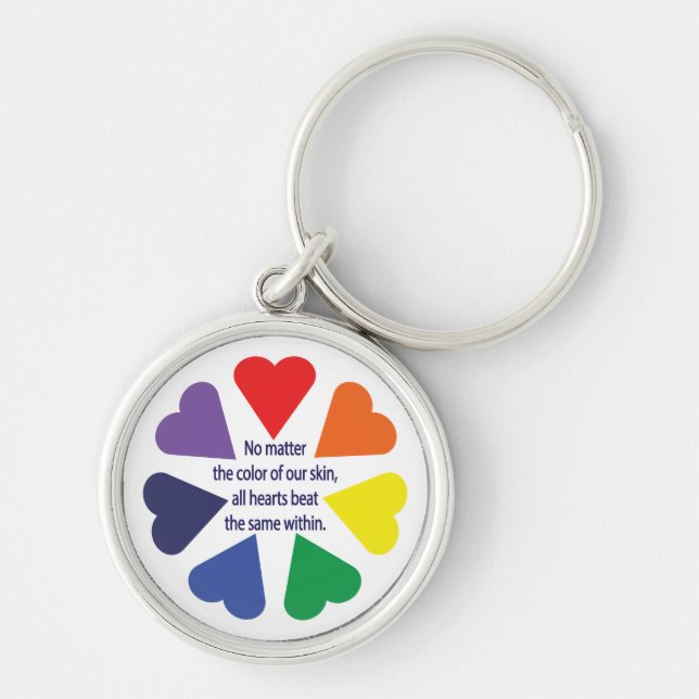 Rainbow Hearts Keychain (Front)