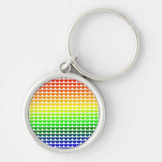 RAINBOW HEARTS KEYCHAIN (Front)