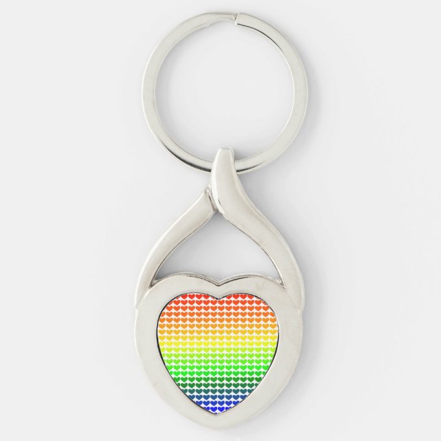 RAINBOW HEARTS KEYCHAIN (Front)