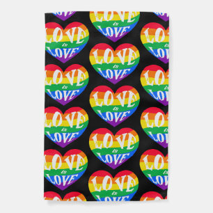 Rainbow Hearts Love Is Love Pride Garden Flag