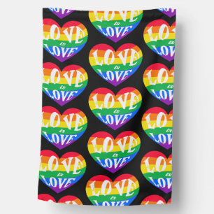 Rainbow Hearts Love Is Love Pride House Flag