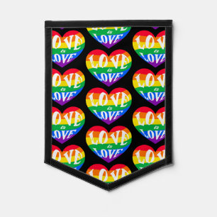 Rainbow Hearts Love Is Love Pride Pennant