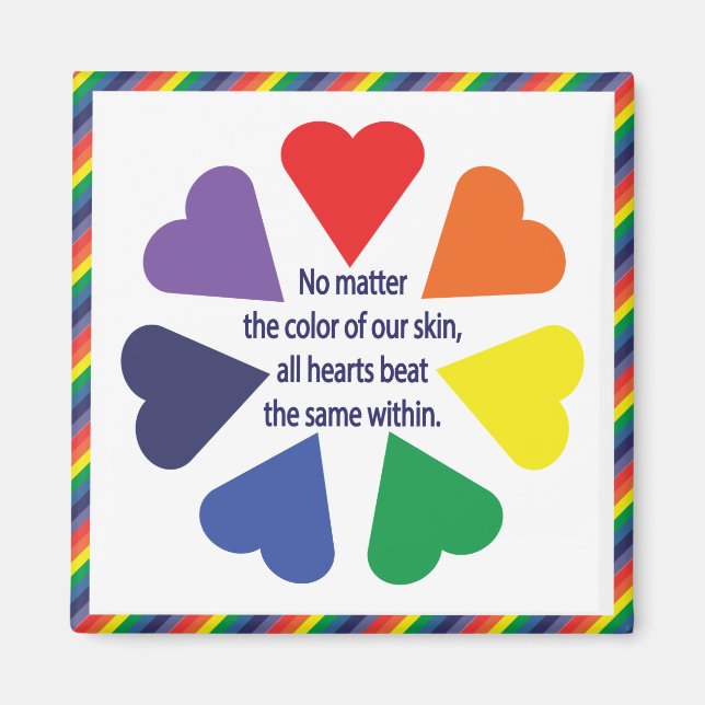 Rainbow Hearts Magnet (Front)